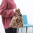 Leopard Print Furry Shopper Bag