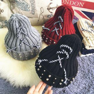 Lace Up Beanie