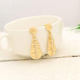 Faux Pearl Alloy Dangle Earring Gold - One Size