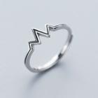 925 Sterling Silver Zigzag Ring S925 Silver - Ring - One Size