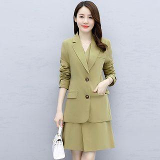 Set: Single Breasted Blazer + Sleeveless Dress