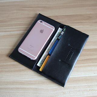 Genuine Leather Long Wallet As Shown In Figure - One Size