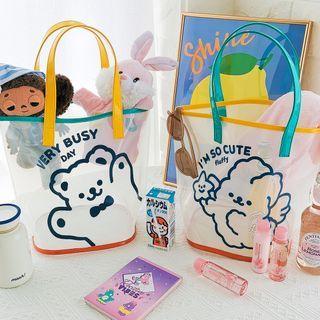 Animal Print Transparent Pvc Beach Bag