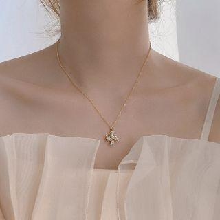 Rhinestone Windmill Necklace / Ring / Stud Earring