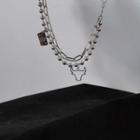 Ox Layered Stainless Steel Bracelet 1 Pc - Silver - One Size
