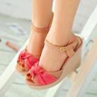 Color Block Wedge Shoes