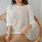 Boxy Summer Open-knit Top