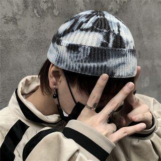 Tie-dyed Beanie Black - One Size