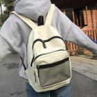 Mesh Pocket Canvas Backpack