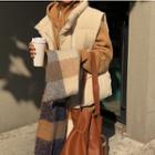Hooded Sweater / Stand Collar Padded Vest
