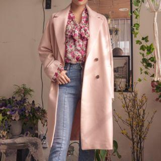 Double-breasted Pastel Color Coat