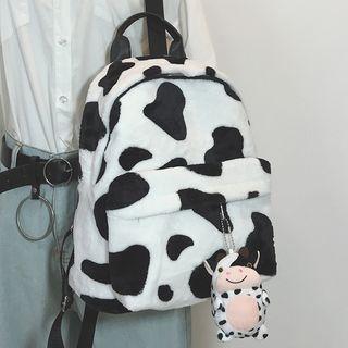 Printed Fluffy Backpack