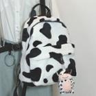 Printed Fluffy Backpack