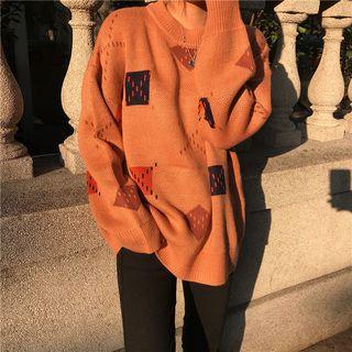 Print Loose Sweater As Shown In Figure - One Size