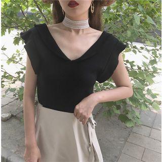 Frilled Knitted Tank Top