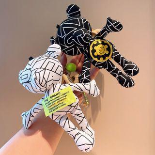 Patterned Bear Hair Tie / Hair Clamp