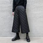 Padded Cropped Wide-leg Pants