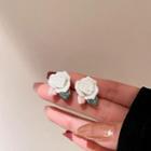 Rose Alloy Earring D981-1 - 1 Pair - Rose - White - One Size