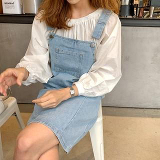 Boxy Denim Overall Dress