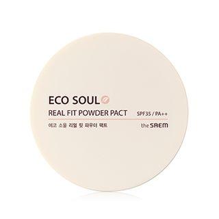 The Saem - Eco Soul Real Fit Powder Pact Spf 35 Pa++ (#23 Rich Beige)
