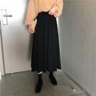 Irregular Pleated Midi Skirt
