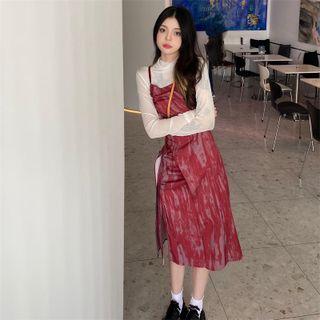 Tie-dyed Midi Overall Dress