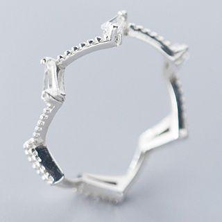 925 Sterling Silver Zigzag Ring