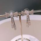 Rhinestone Ear Stud 1 Pair - Rhinestone - White - One Size