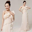 One-shoulder Chiffon Evening Gown