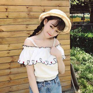 Embroidered Cold Shoulder Blouse