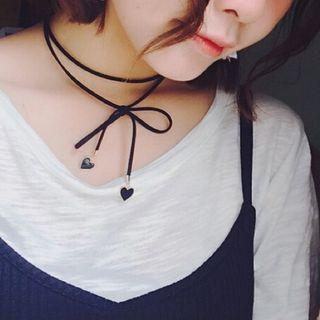 Heart Bow Layered Necklace