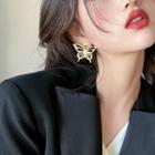 Alloy Butterfly Dangle Earring 1 Pair - Gold - One Size