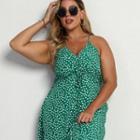 Plus Size Spaghetti Strap Floral Sundress
