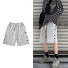 Buttoned Knee-length Shorts