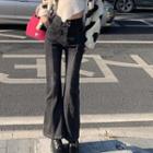 Heart Patch Boot-cut Jeans