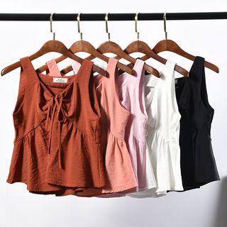 Drawstring Tank Top Pink - One Size