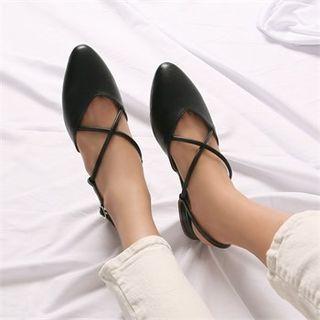 Cross-strap Sling-back Flats