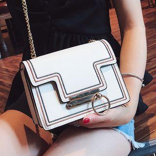Chain Strap Contrast Stitching Crossbody Bag