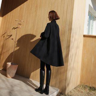 Dip-back Flared Mini Shirtdress