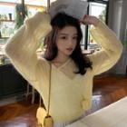 V-neck Loose Knitted Top