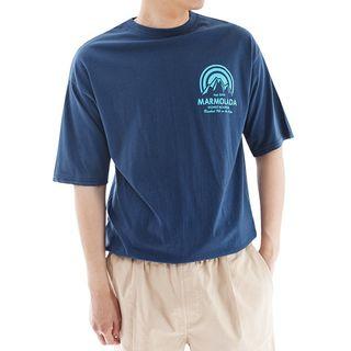 Plus Size Mountain Printed T-shirt