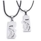 Kissing Matching Couple Necklace Set