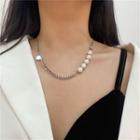 Faux Pearl Stainless Steel Choker