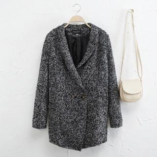 Double-breasted Tweed Coat