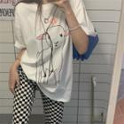 Sheep Printed Short-sleeve Top