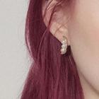 Faux Pearl Bean Earring 1 Pair - Aea0314 - As Shown In Figure - One Size
