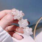Flower Faux Crystal Hair Clip Translucent White - One Size