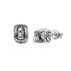 925 Sterling Silver Vintage Fashion Eagle Mouth Earrings Silver - One Size