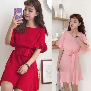 Ruffle Trim Dress
