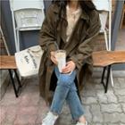 Long Trench Coat Army Green - One Size